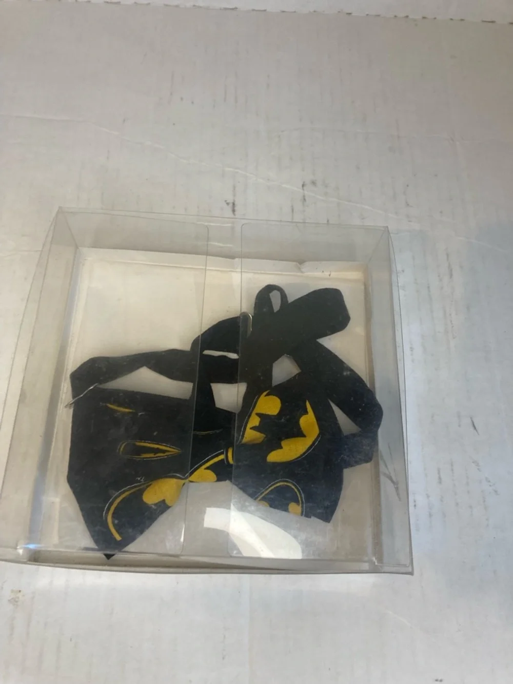 Black and Yellow Batman Print Kids Bow Tie